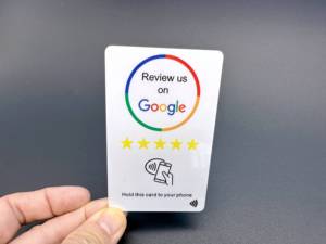 Carta PVC rivedere noi su Google QR codice e scheda NFC - Product Image 5