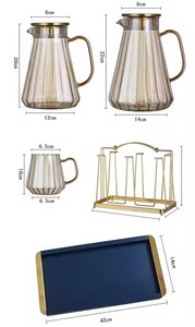 大耐热玻璃茶具花茶水壶大透明果汁容器陶瓷茶壶支架底座 - Product Image 5