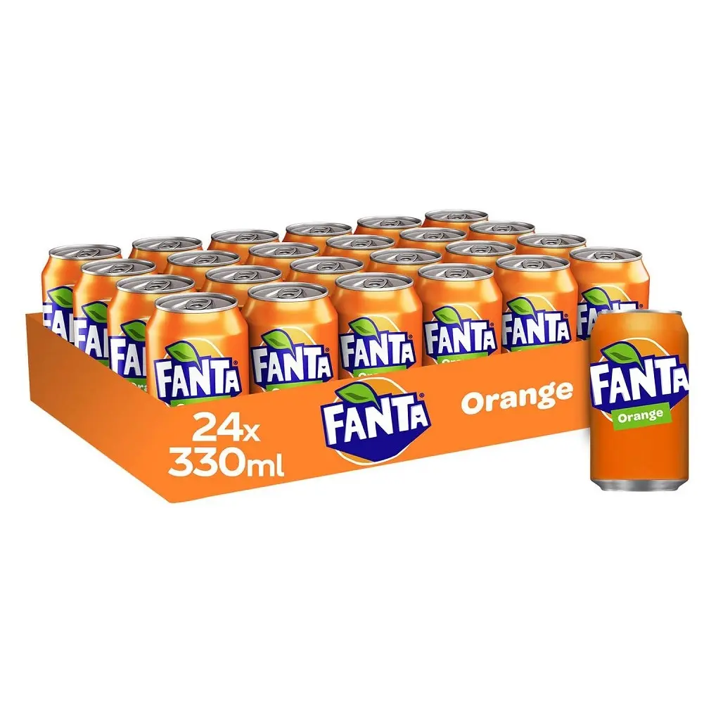 Fanta-24X330ml rasa buah Soda jeruk cincang dapat dilapis
