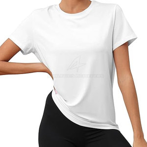 メーカーカスタマイズされた女性用ジムショーツ & シャツセットソリッドパターンデザイン春夏プライベートラベル - Product Image 6