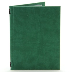 A4 <strong>Size</strong> <strong>Elastic</strong> Leather Menu Cover Wood Material with Retainer <strong>String</strong> for Hotel &amp; Restaurant Paper Menu Holder - Product Image 2