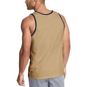 2025 Summer Casual Round Neck Best Price Gym Wear Running Sleeveless O-neck Solid <strong>Pattern</strong> Casual Style Men <strong>Tank</strong> Top - Product Image 2