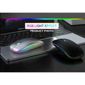 Di alta qualità Bluetooth 3D Mini senza fili del Mouse del Computer ergonomico interfaccia USB con retroilluminato LED programmabile per PC portatile