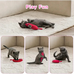 Juguete interactivo para mascotas relleno de hierba gatera ecológico de gran venta, juguete para masticar gatos resistente al desgaste - Product Image 5