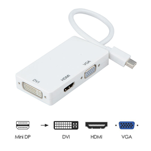 工厂供应 4 K 3 合 1 Mini DP Displayport Thunderbolt 至 HDMI DVI VGA 适配器，适用于苹果 MacBook - Product Image 5