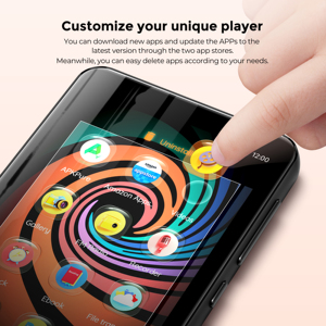 เครื่องเล่นเพลงแอนดรอยด์4.0แบบพกพาหน้าจอสัมผัสความละเอียด MP4 MP3วิทยุเอฟเอ็ม WAV/FLAC ดาวน์โหลดเพลงรองรับ e-book APE สำหรับใช้ในรถยนต์ - Product Image 4