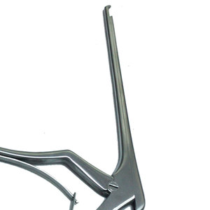 1毫米点尺寸的Kerrison Rongeurs，带18厘米轴40度不锈钢器械神经外科器械