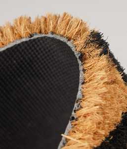 Premium kalite anti-kayma Coir Fiber kapı paspasları ile PVC geri toptan ev ve otel karşılama paspaslar püsküllü teknikleri