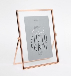 <strong>Thin</strong> edge lightweight metal photo <strong>frame</strong> with elegant brushed texture for modern interior decoration and display - Product Image 3