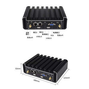 Factory Direct Sale Industrial PC Mini Black Aluminum Win/<strong>Linux</strong> <strong>System</strong> with CPU&amp;COM Port Portable I3\i5\i7 Mini <strong>Computer</strong>
