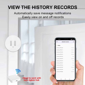 <strong>Zigbee</strong> Function <strong>Detection</strong> Motion Shock Alarm Tuya Smart Life Monitoring APP Vibration <strong>Sensor</strong> with Notification - Product Image 5