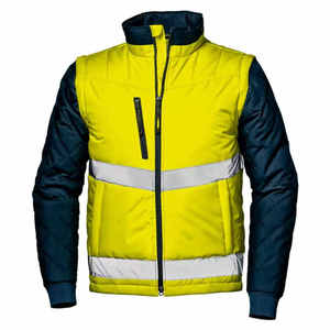 蓝色安全夹克反光道路冬季安全夹克Hi Vis工作服OEM高能见度工作服 - Product Image 3