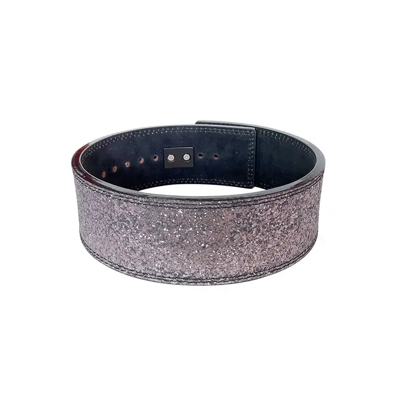 Custom Logo 13Mm Glitter Gym Hendel Riem Gewichtheffen Sparkle Hendel Hendel Hefriem Terug Ondersteuning Glitter Hijs Riem Voor Vrouwen