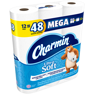 Charmin-超ソフトクッションタッチトイレットペーパー、24ファミリーメガロール = 123レギュラーロールを購入