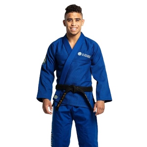 风暴和服隐形波洛蓝色BJJ GI/武术穿柔术制服文梅定制品牌定制标志100% 棉运动服