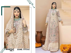 Fancy Embroidery Work Semi-Stitched <strong>Pakistani</strong> Suit Collection - Product Image 3