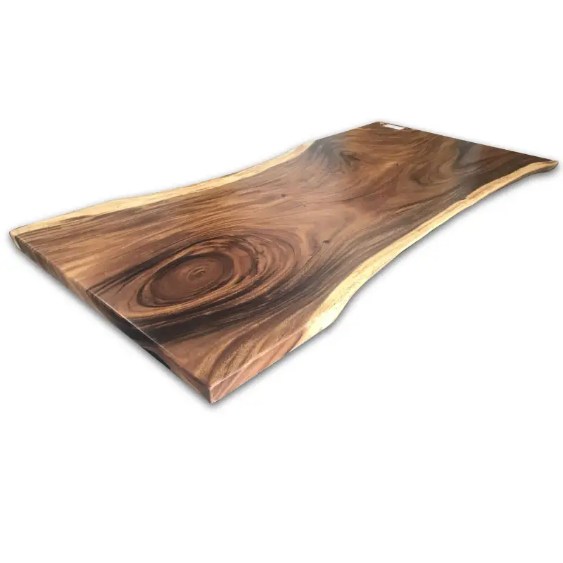 ダイニングテーブルアカシア木製天然型テーブルトップ屋内/屋外断面ダイニングベトナムウッド卸売モデル