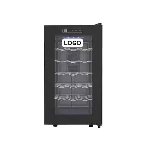 208L 75 Bottles Freestanding Wine Cooler Compressor Cooling Wine Fridge Cabinet LED Temperature Display
