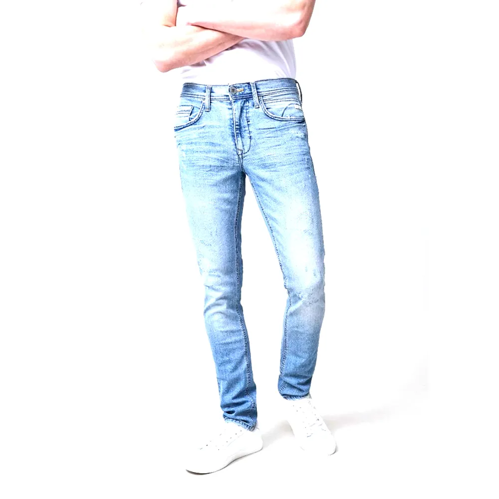 Top Bulk Jeans strappati alla moda da uomo lavati Slim Fit pantaloni Skinny in Denim elasticizzato pantaloni da uomo Streetwear