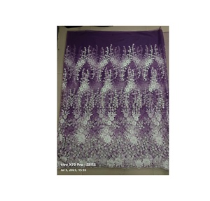 Neue Kollektion von Stick garn Work <span class=keywords><strong>Net</strong></span> Stoff für Damen bekleidung Woven Pattern <span class=keywords><strong>Design</strong></span> Hochzeiten Indischer Lieferant Exporteur