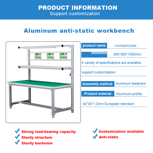 Nhà Máy dây chuyền lắp ráp điện tử trạm làm việc hội thảo đóng gói Bảng điện tử bàn làm việc nhôm hồ sơ bàn làm việc - Product Image 2