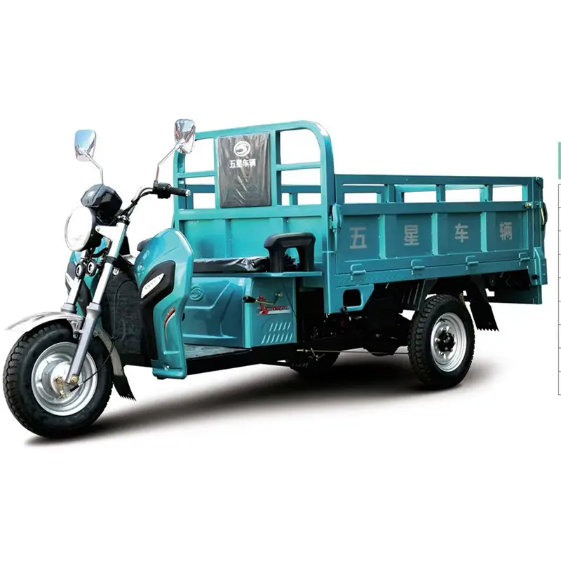 중국 새로운 모터 트라이크 60V 72V 75A 100A 130A 1500W 2200W 화물화물 3 륜 전기 세발 자전거
