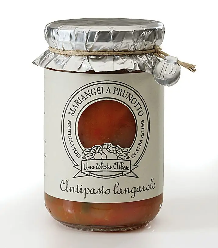 Antipasto italiano langarolo antimatto di alta qualità Giardiniera made in Italy barattolo di vetro 300 g naturale