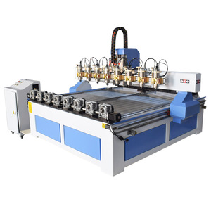 4軸8ヘッドマルチスピンドル家具用ロータリーCNCルーター脚ソファフィートライフル人像3Dレリーフ