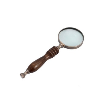 Modern bak antik kemik kolu ve pirinç Nikil lehçe Faming büyüteç büyüteç türleri 50mm büyüteç