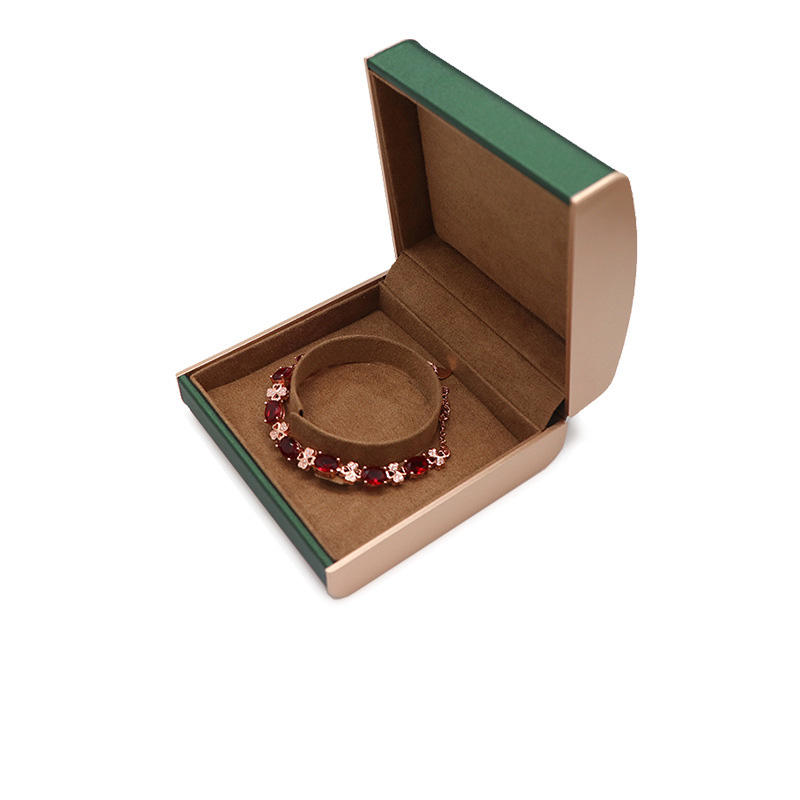 Boîte de bracelet vert-9.5*9.5*4.7cm