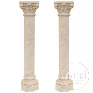 เสาหินหินอ่อนขนาดตามสั่งเสาหินแกรนิตโรมันสำหรับตกแต่งบ้านกลางแจ้ง - Product Image 2