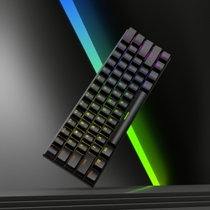 Teclado mecánico para juegos 60 por ciento, ergonómico, duradero, desmontable, tipo C, Mini teclado blanco para juegos con interruptores rojos - Product Image 3