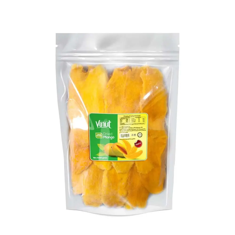 1 кг пакет на молнии VINUT 100% ломтики манго свежие сушеные фрукты и овощи манго вьетнамская ферма и завод