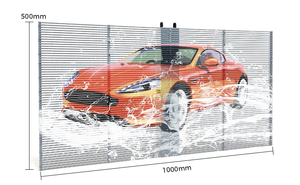 Istekli led P2.6-5.2 P2.8-5.6mm led şeffaf ekran led şeffaf led video duvar led ekran rafları haneli signag ve ekran - Product Image 2