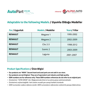 กุญแจเปิดฝาครอบล้อสำหรับ Renault Megane,Clio,Laguna อุปกรณ์เสริมสำหรับยานพาหนะกุญแจรถ (จัดส่งจากผู้ผลิตไก่งวง) - Product Image 2