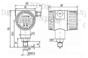 Explosions geschützter Drucksensor PPM-T230E Korrosionsschutz-Druck messumformer für kryogene LNG - Product Image 5