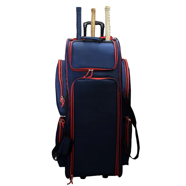 अनुकूलित क्रिकेट किट गेंद Duffle बैग ट्राली के साथ पहियों पहियों के साथ क्रिकेट किट बैग