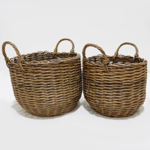 Excelencia artesanal: juego rústico de 2 cestas de plástico de ratán para prueba de pan, oferta exclusiva de suministro de fabricación de Vietnam - Product Image 2
