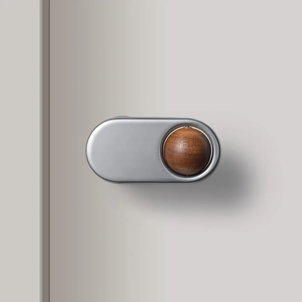 Goo-Ki kapı kolu MODERN mat krom ceviz tasarımcı iç ahşap kapı ceviz kapı kilidi