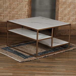 Stylish Engineered Wood <strong>Rectangular</strong> <strong>Nesting</strong> <strong>Tables</strong> - Coffee/Tea <strong>Table</strong> with Premium Color Metal Base, Indian Supplier - Product Image 3