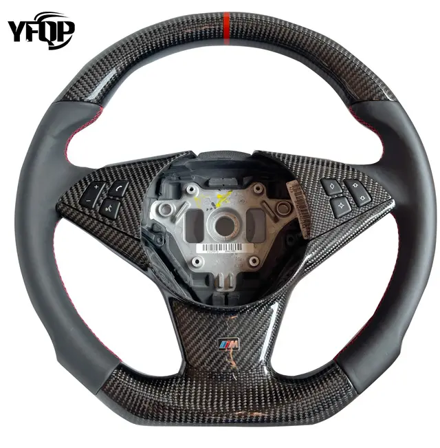 For BMW old E60 5 Series 6 series M6 M5 steering wheel carbon fiber leather