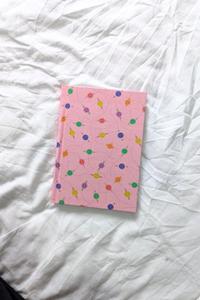 LABON Light Pink <strong>Notebook</strong> Handmade A5 Hardcover Journal <strong>Colourful</strong> Lanterns Lay Flat Binding Lined <strong>Pages</strong> Pink Composition Book - Product Image 3