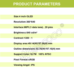 Wisecoco fabbrica personalizzato 4 pollici Oled schermo MIPI 20pin 360*640 Touch opzionale piccolo Display Oled - Product Image 5