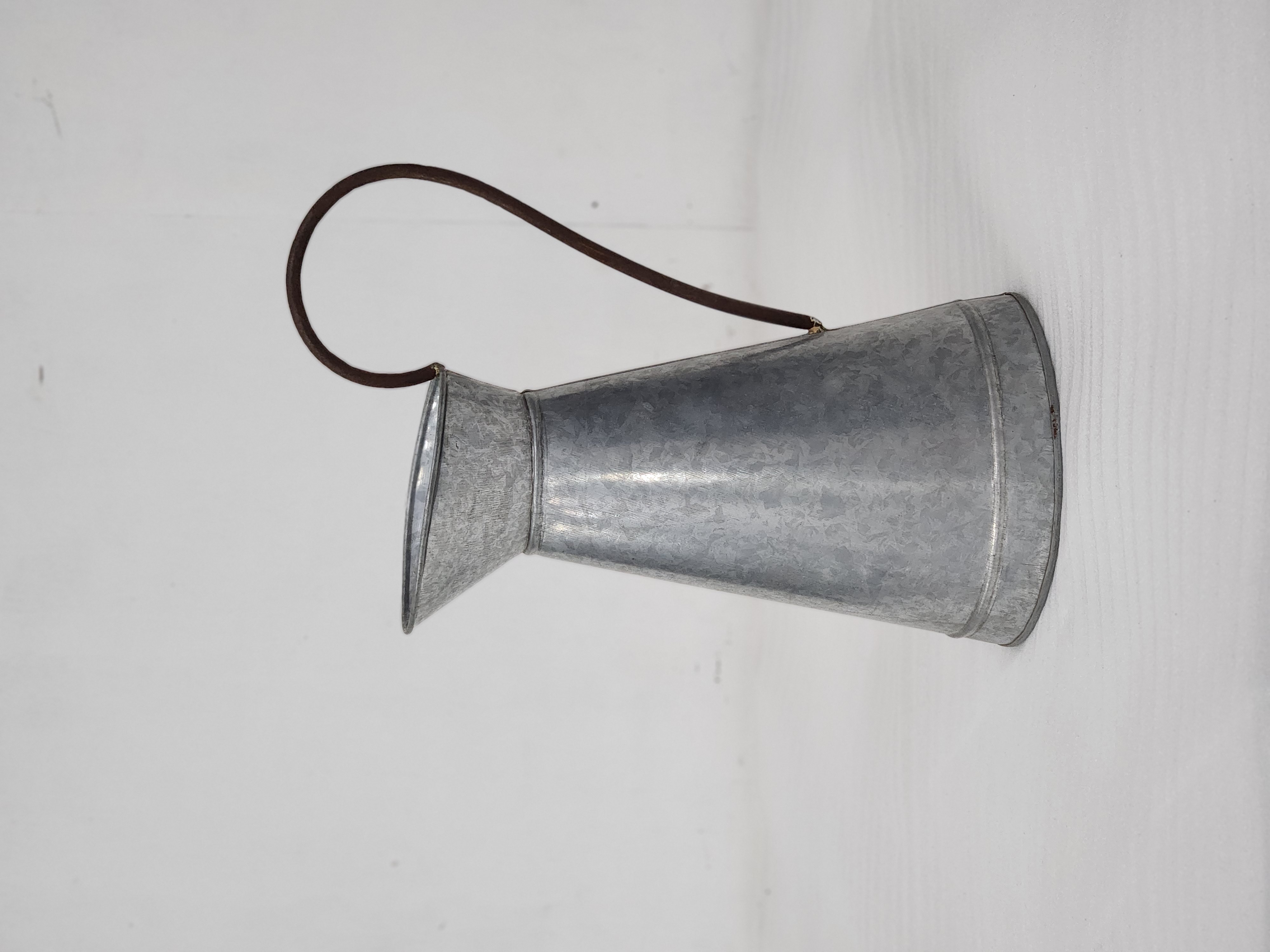 Raw Galvanized Flower Pot