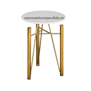Altın kaplama Metal çerçeve ile standart tasarım mermer masa yuvarlak merkezi masa en iyi fiyatlarla çay kahve veya ekran için mükemmel - Product Image 5