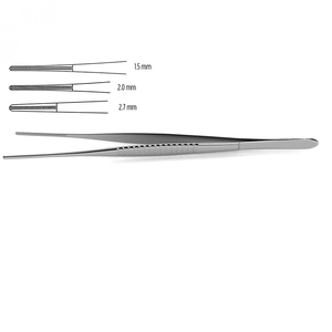 Düz toplu miktar TC Hudson Tissue p doku cımbız cerrahi başparmak forseps 15cm vasküler Atraumatic kelepçe, 1.5mm ucu - Product Image 5