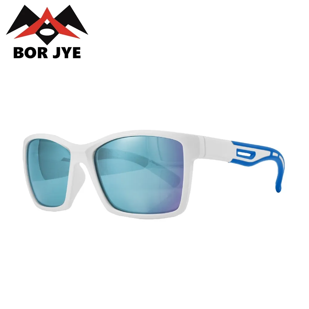 Borjye J147A 패션 스타일 소프트 TPR 경량 화이트 프레임 선글라스