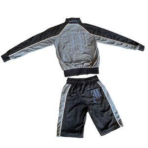 Özel süblimasyon Zip Up rüzgarlık ceket erkekler için Vintage 100% kırışık kabuk rüzgarlık naylon eşofman