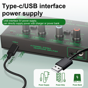 Factory Prices H6 Professional 6Channels Stereo Headphone Amplifier Portable Monitoring Compact USB <strong>Audio</strong> <strong>Interface</strong> - Product Image 5