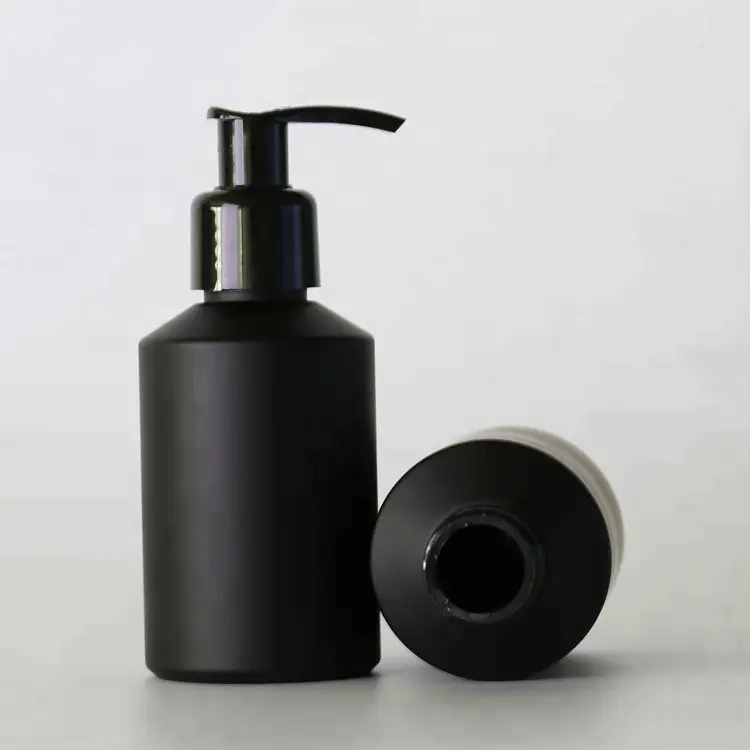 Botella negra de lujo para champú, contenedor de plástico para loción, PETG, 80ml